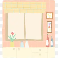 粉色窗台装饰-空若网 粉色窗台装饰-空若网