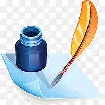 创意羽毛笔-空若网 创意羽毛笔-空若网