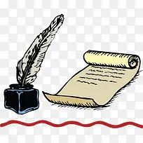 创意羽毛笔-空若网 创意羽毛笔-空若网