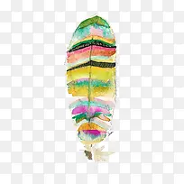 水彩彩色羽毛-空若网 水彩彩色羽毛-空若网