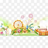 卡通城堡学校郊外风景-空若网 卡通城堡学校郊外风景-空若网