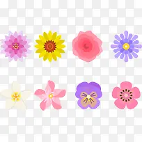 手绘多彩花朵花瓣-空若网 手绘多彩花朵花瓣-空若网