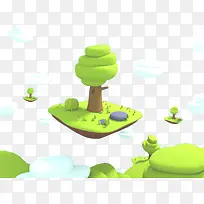 卡通绿色树-空若网 卡通绿色树-空若网