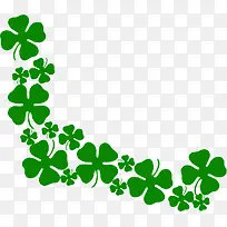 绿色扁平化四叶草-空若网 绿色扁平化四叶草-空若网