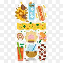 手绘食物-空若网 手绘食物-空若网