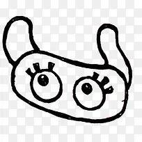 手绘可爱兔子标志-空若网 手绘可爱兔子标志-空若网