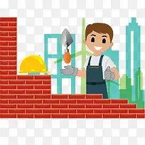 矢量图建筑工人-空若网 矢量图建筑工人-空若网