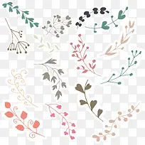 飞舞的树枝卡通花纹-空若网 飞舞的树枝卡通花纹-空若网