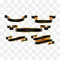 矢量红金色彩带对称-空若网 矢量红金色彩带对称-空若网